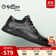 金利來(lái)（Goldlion）男鞋男士休閑鞋時(shí)尚舒適耐磨休閑皮鞋50623011401A黑色-39碼