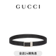 GUCCI古馳飾長方形搭扣雙面腰帶[新款] 黑色 90cm