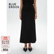 BLUE ERDOS 桑蠶絲半裙女裝早秋簡約優(yōu)雅舒適百褶裙半身裙B246F0001 黑 170/72A/L