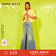 MISS SIXTY春款牛仔半身裙女前開衩魚尾裙長裙性感辣妹風蝴蝶腰頭 中藍 S