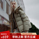 坦博爾羽絨服女寬松短款小個子秋冬可脫卸帽秋冬泡芙保暖外套TBF550388T 桉樹綠 S (160)