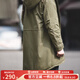 馬登工裝美式復(fù)古M51魚(yú)尾風(fēng)衣中長(zhǎng)款連帽外套男軍大衣派克服棉服秋冬 軍綠色（版型較為寬松） L