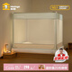 美朵嘉（MEDOGA）A類(lèi)嬰兒童防摔圍欄蚊帳架1.8x2家用回底三開(kāi)門(mén)若草色【抑菌面料】