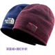 北面羽王雙面帽男女冬季加絨針織包頭毛線(xiàn)帽防寒秋冬護耳騎行保暖加厚帽 酒紅色