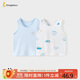 童泰（TONGTAI）寶寶背心春秋季純棉嬰兒衣服護(hù)肚馬甲男女童打底內(nèi)衣藍(lán)色90cm