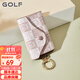 高爾夫（GOLF）鑰匙包女時(shí)尚印花卡包女士多功能拉鏈零錢(qián)包汽車(chē)鑰匙扣經(jīng)典鎖匙包 煙粉色配米杏色