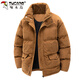 啄木鳥(niǎo)（TUCANO）棉服男冬季燈芯絨外套男士加厚保暖面包服立領(lǐng)百搭棉襖 咖色 XL