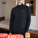 安德瑪（Under Armour）半拉鏈長(cháng)袖男裝25春季新款運動(dòng)服健身訓練服黑色跑步t恤男1375435 黑色長(cháng)袖 2XL