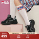 FILA斐樂(lè )SOFIA魚(yú)刺鞋女鞋跑步鞋復古老爹鞋女增高鞋休閑鞋 黑-BK 37.5