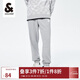 JackJones杰克瓊斯字母華夫格束腳衛褲22221D013 淺花灰 XS