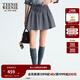 Teenie Weenie小熊女裝半身裙2025秋季新款甜美俏皮約克褶格子短裙 藏青色 M