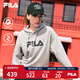 FILA 斐樂(lè )斐護科技|官方情侶款連帽衛衣2025秋季新款休閑寬松針織長(cháng)袖 卡地亞花灰-MG L 175/96A/L