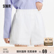 森馬（Semir）休閑褲女寬松松緊腰溫柔2025夏季甜美風(fēng)蕾絲花邊短褲109325125002