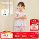 巴拉巴拉女童夏裝嬰兒短袖套裝寶寶兩件套甜美時(shí)尚文藝洋氣精致潮 白紅色調00316 90
