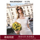 MAXRIENY【方媛同款】優(yōu)雅浪漫收腰針織連衣裙米白色波西米亞長裙 米白 M
