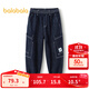 巴拉巴拉（BALABALA）男童褲子兒童牛仔褲秋裝大童長(cháng)褲慢跑褲潮拜年服 牛仔深藍88301 165 cm