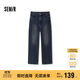 森馬（Semir）森柔牛仔|牛仔褲女抓毛寬松闊腿褲冬季女士做舊長褲103724124001A