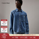 Calvin KleinJeans25春秋男士潮流經(jīng)典貼袋c(diǎn)k美式復古純棉牛仔襯衫J326561 1AA-牛仔淺藍 S