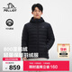 伯希和（Pelliot）戶(hù)外輕薄排骨羽絨服男800蓬鵝絨防風(fēng)外套女沖鋒內膽115408005黑L