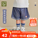 拉比女童五分褲夏裝寶寶百搭薄款兒童牛仔短褲 深藍 100