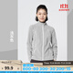 迪卡儂（DECATHLON）戶(hù)外透濕抓絨女加厚搖粒絨抓絨衣保暖外套沖鋒衣內膽MH100 全拉鏈-淺灰色 M