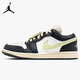 Jordan男女休閑鞋喬丹AJ1 JORDAN 1 運動鞋HQ3009-003黑白熒光黃40