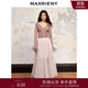 MAXRIENY【商場(chǎng)同款】朦朧氛圍感歐根紗網(wǎng)紗半裙 杏黃 L 03