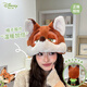 迪士尼（Disney）毛絨玩具裝扮頭套生日新年禮物禮品女瘋狂動(dòng)物城玩偶尼克保暖帽子