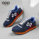 OPP法國運動(dòng)鞋男秋冬季男鞋新款軟底鞋子男潮流百搭復古男士休閑鞋男 藍色 41