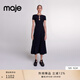 Maje春夏女裝氣質(zhì)時(shí)尚黑色長(cháng)款修身針織連衣裙MFPRO03411 黑色 T36