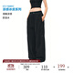 FPA高腰彈力logo織帶速干長(cháng)褲子女 潮流夏季百搭寬松直筒運動(dòng)休閑褲 黑色 M