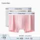Calvin Klein內衣【明星同款摩登引力帶】25男士?jì)蓷l裝ck棉質(zhì)防夾臀平角內褲男 VR3-冰粉/淺麻灰 2條 M