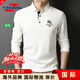 TPZBWG高端品牌長(zhǎng)袖t恤男裝polo衫男士25年春秋季新款純棉刺繡加厚上衣 白色 M 165