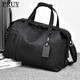 PRUY出差旅行包男士大容量手提健身包黑色行李袋 黑色大號