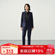 伯德小姐藏藍色正裝西服套裝女士職業(yè)小個(gè)子面試穿搭公考高級感西裝外套