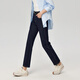 ESE-Y2025秋季新款九分牛仔褲女士煙管褲小直筒遮肉顯瘦 深藍色 28