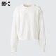 優(yōu)衣庫C系列合作款女裝柔滑棉質(zhì)圓領(lǐng)針織衫休閑毛衣毛衫475053 01 乳白色 S /155/80A
