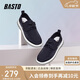 BASTO商場(chǎng)同款潮流百搭舒適透氣戶(hù)外休閑鞋男士帆布鞋11160BM2深藍43
