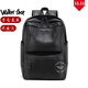 Walker Shop【2025年新款】雙肩包男時(shí)尚簡(jiǎn)約背包黑色優(yōu)質(zhì)牛皮書(shū)包電腦包 雅致黑 45*30*16cm 精選牛皮-禮盒包裝