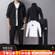 阿迪達斯 （adidas）運動(dòng)套裝男25秋上新款舒適簡(jiǎn)約夾克外套T恤寬松長(cháng)褲衛褲 兩件套 加絨夾克套裝+T恤 M