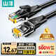 山澤 六類網(wǎng)線 5米千兆高速網(wǎng)絡寬帶線 6類家用電腦路由器2.5g監(jiān)控線 CAT6八芯成品跳線黑色 WD6050