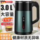 洽苒德國電熱水壺保溫一體全自動(dòng)恒溫2025新款家用316不銹鋼燒水壺用 3L 3.0L彩鋼保溫款-祖母綠食品級鋼【五年質(zhì)?！?保溫