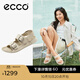 愛(ài)步（ECCO）涼鞋女 夏季休閑百搭清涼搭扣增高外穿涼拖鞋 科摩206903 石灰色20690302378 37
