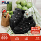 斐樂(lè )（FILA）官方女鞋豌豆加絨鞋老爹鞋2025冬季新款休閑厚底運動(dòng)鞋 黑-BK 37.5