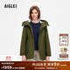 AIGLE艾高棉服秋季MTD防風(fēng)防雨透汽SORONA舒適保暖時(shí)尚外套女士 軍綠 BE571 S (36) (160/84A)