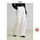 旅途原品ltyp 三季可穿寬松天絲亞麻一片式空氣褲 極簡(jiǎn)松緊腰抽繩休閑褲 奶油白-秋季版 S
