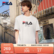 FILA 斐樂(lè )官方男女同款針織T恤2025年夏季純棉寬松休閑情侶短袖t恤
