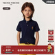 Teenie Weenie Kids小熊童裝25年新男女童經(jīng)典學(xué)院風(fēng)Polo領(lǐng)純棉T恤 藏青色 140cm