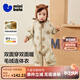 迷你巴拉巴拉嬰兒連體衣棉服外出幼兒衣服保暖雙面絨兩面穿外套2025冬新款 咖色調00355 80cm