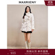 MAXRIENY國風(fēng)中式復古盤(pán)扣羽絨服冬季新款毛絨立領(lǐng)提花外套女 米白 M 02